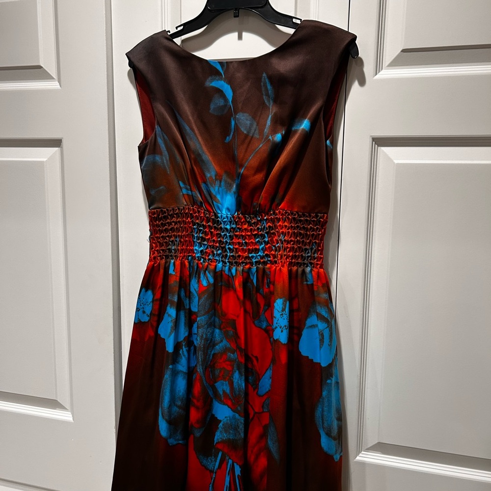 Jessica Simpson Elegant Party Dress in Blue and Red 8 EUC